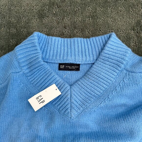 Gap CashSoft Cropped High V-Neck Sweater – Size XL - Picture 4 of 5